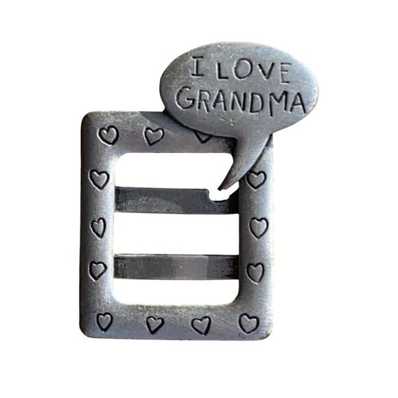 Signed JJ Framed “I love Grandma” Pin - Picture 1 of 3